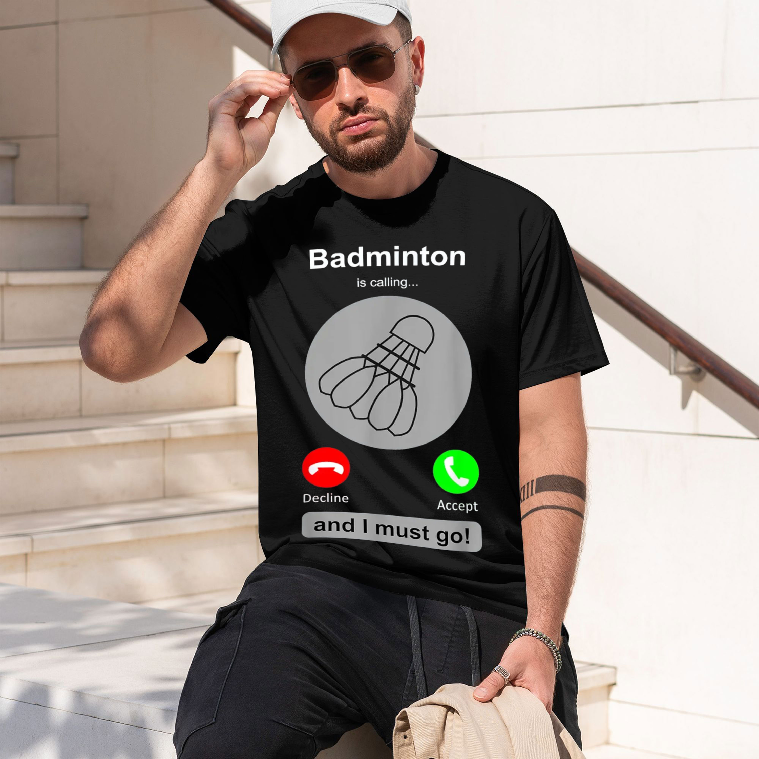 Casual Style Men's T-Shirt Bad – Badminton Is Calling recenzja i cena