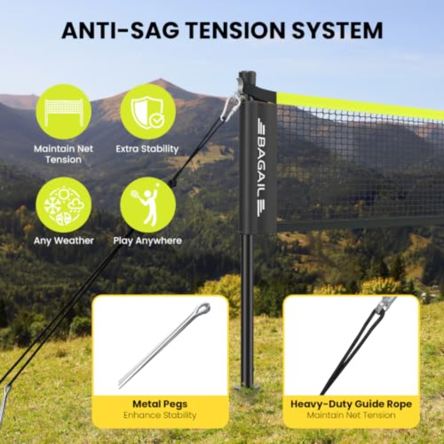 Outdoor Badminton Net Set with – Badminton Shuttlecock recenzja i cena