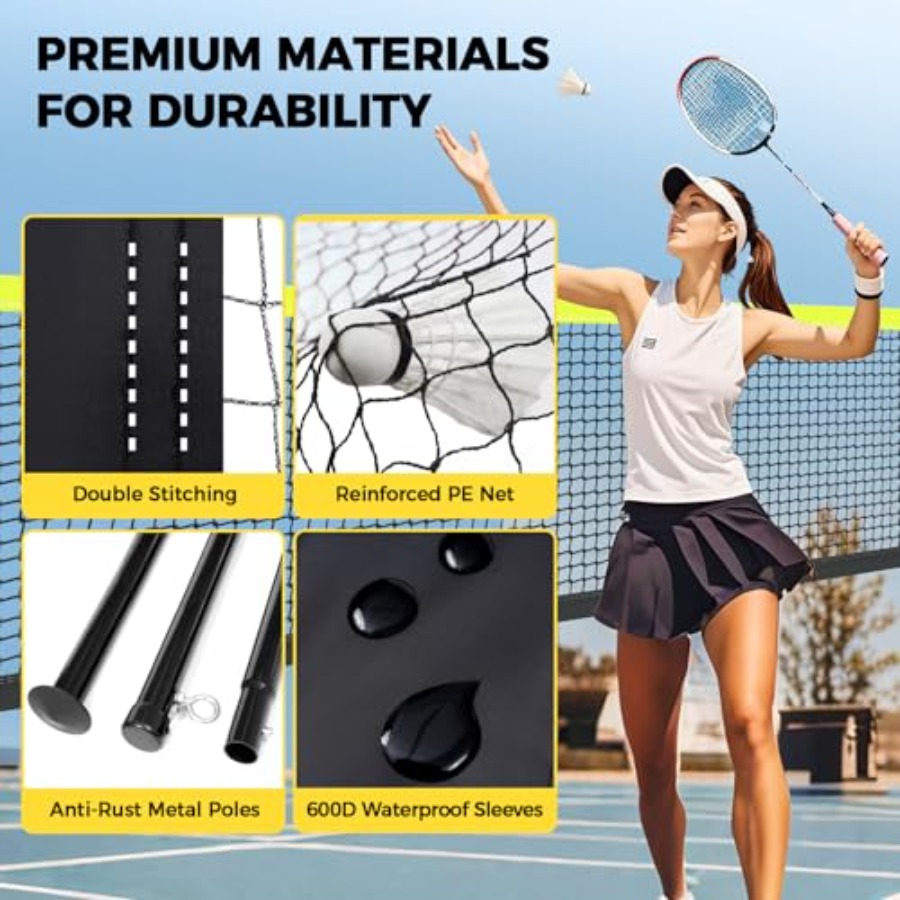 Outdoor Badminton Net Set with – Badminton Shuttlecock recenzja i cena