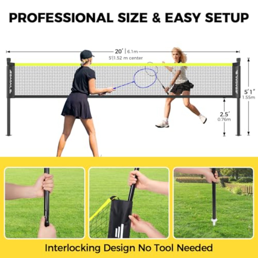 Outdoor Badminton Net Set with – Badminton Shuttlecock recenzja i cena